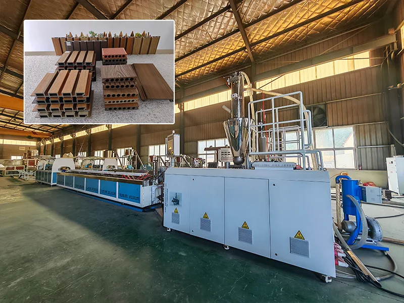 plastic and clothes fiber composited WPC extrusion line